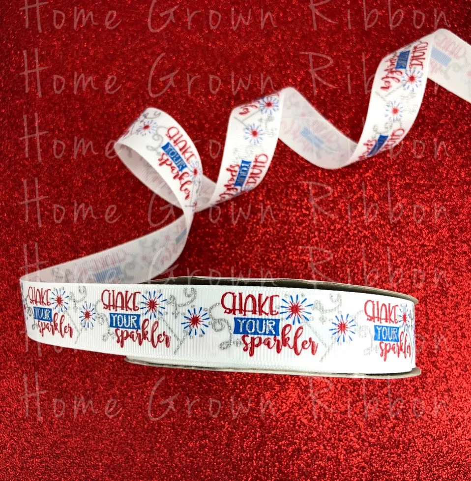 Shake You Sparkler USDR Ribbon - 7/8 Inch