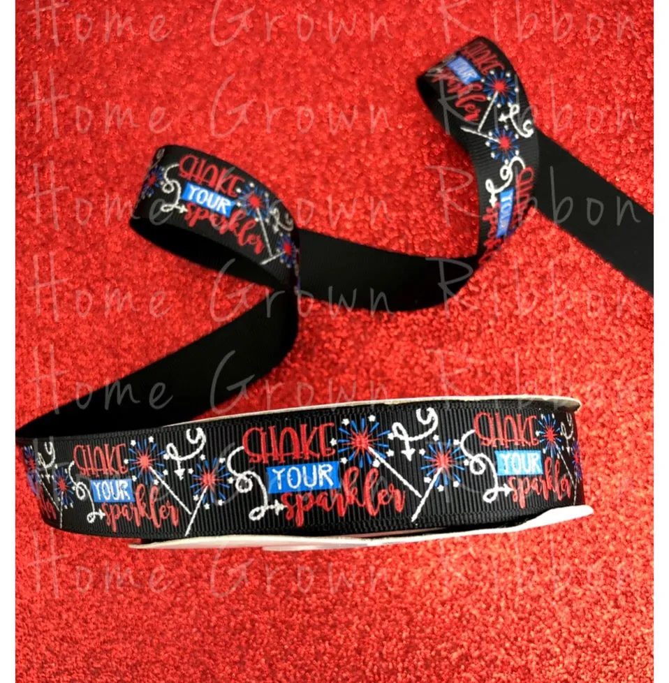 Shake You Sparkler USDR Ribbon - 7/8 Inch