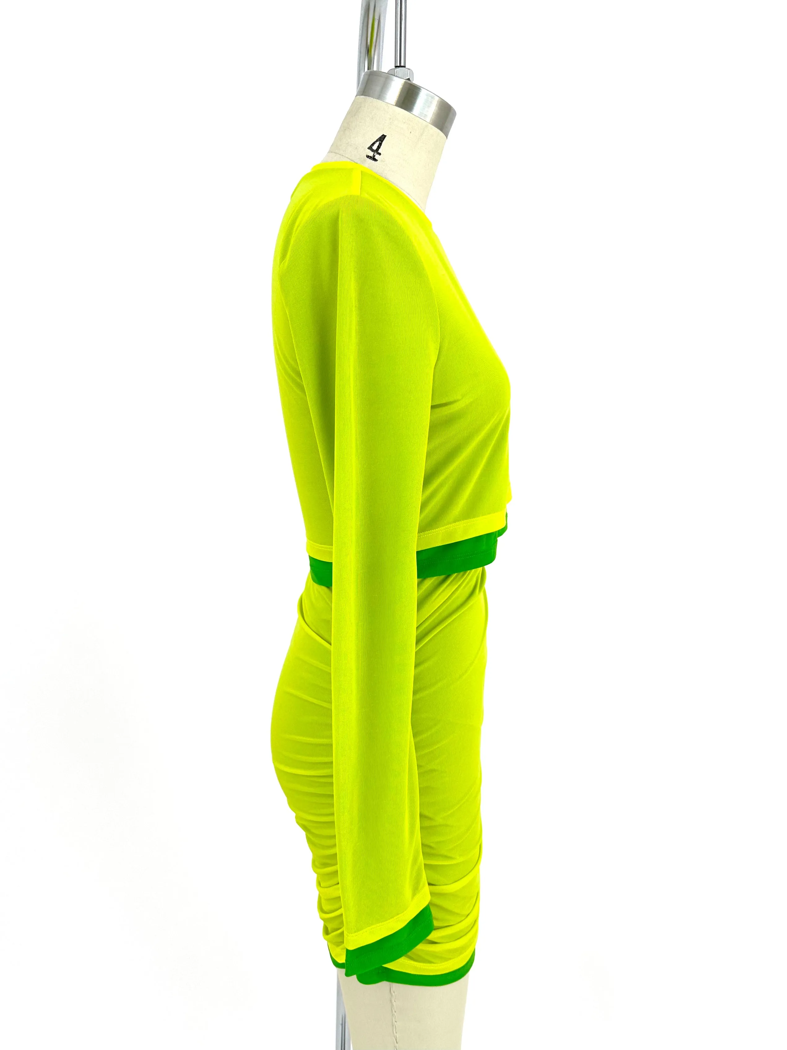 Simon Miller Mesh Lime Skirt Set