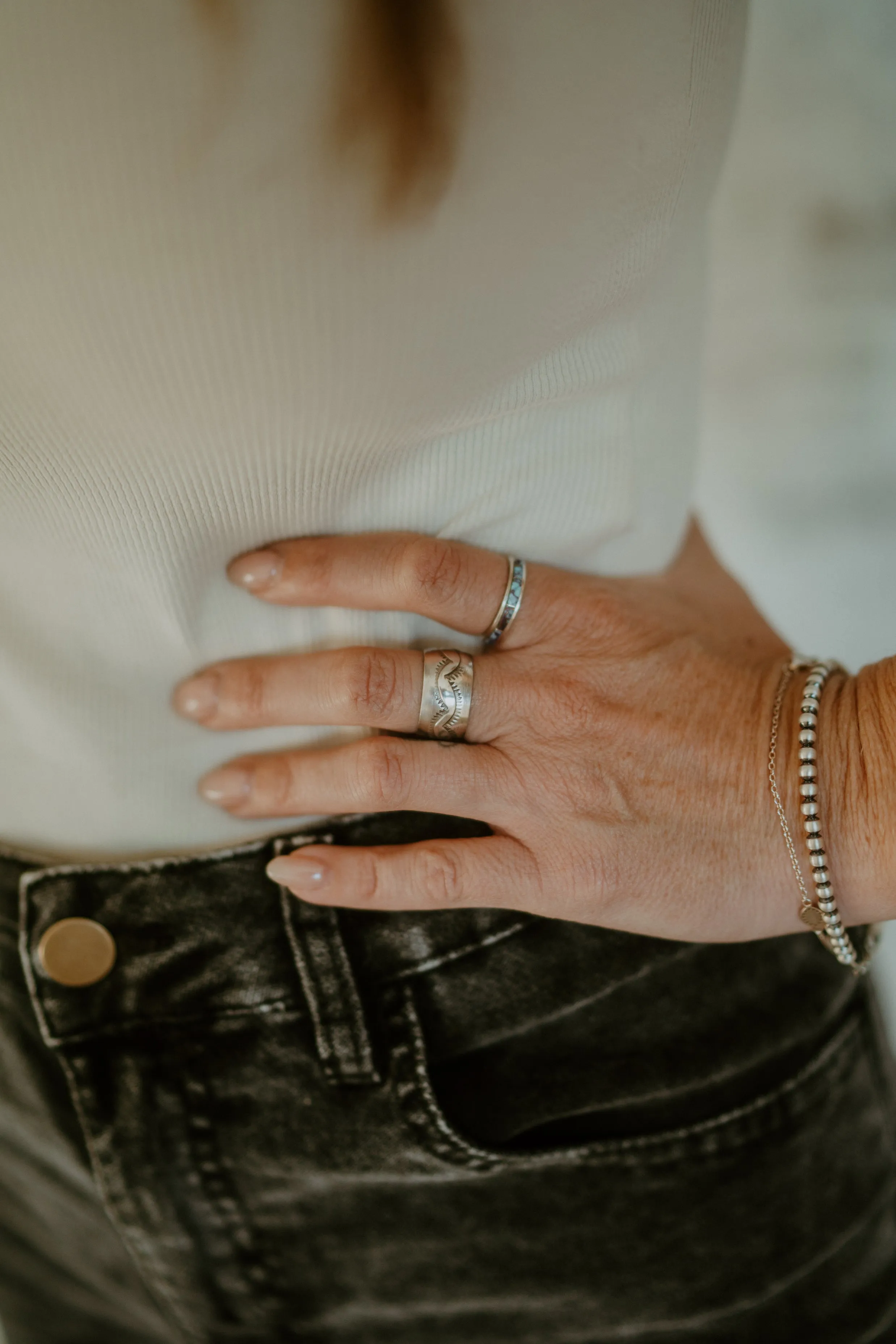 Single Bar Ring | Purple Turquoise