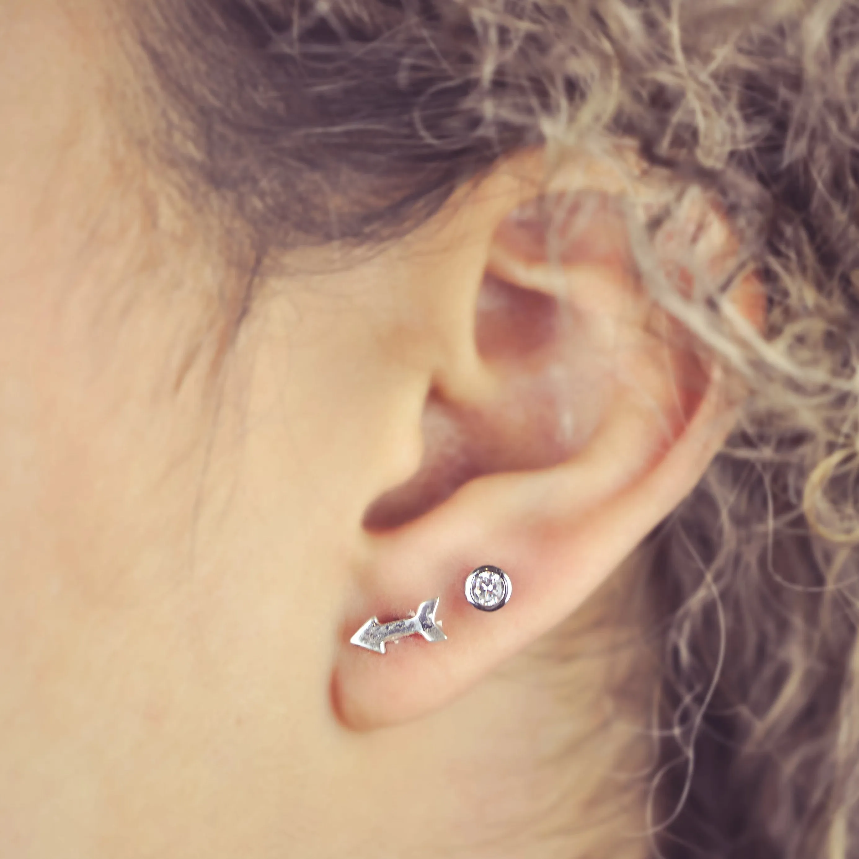 Single CZ Studs