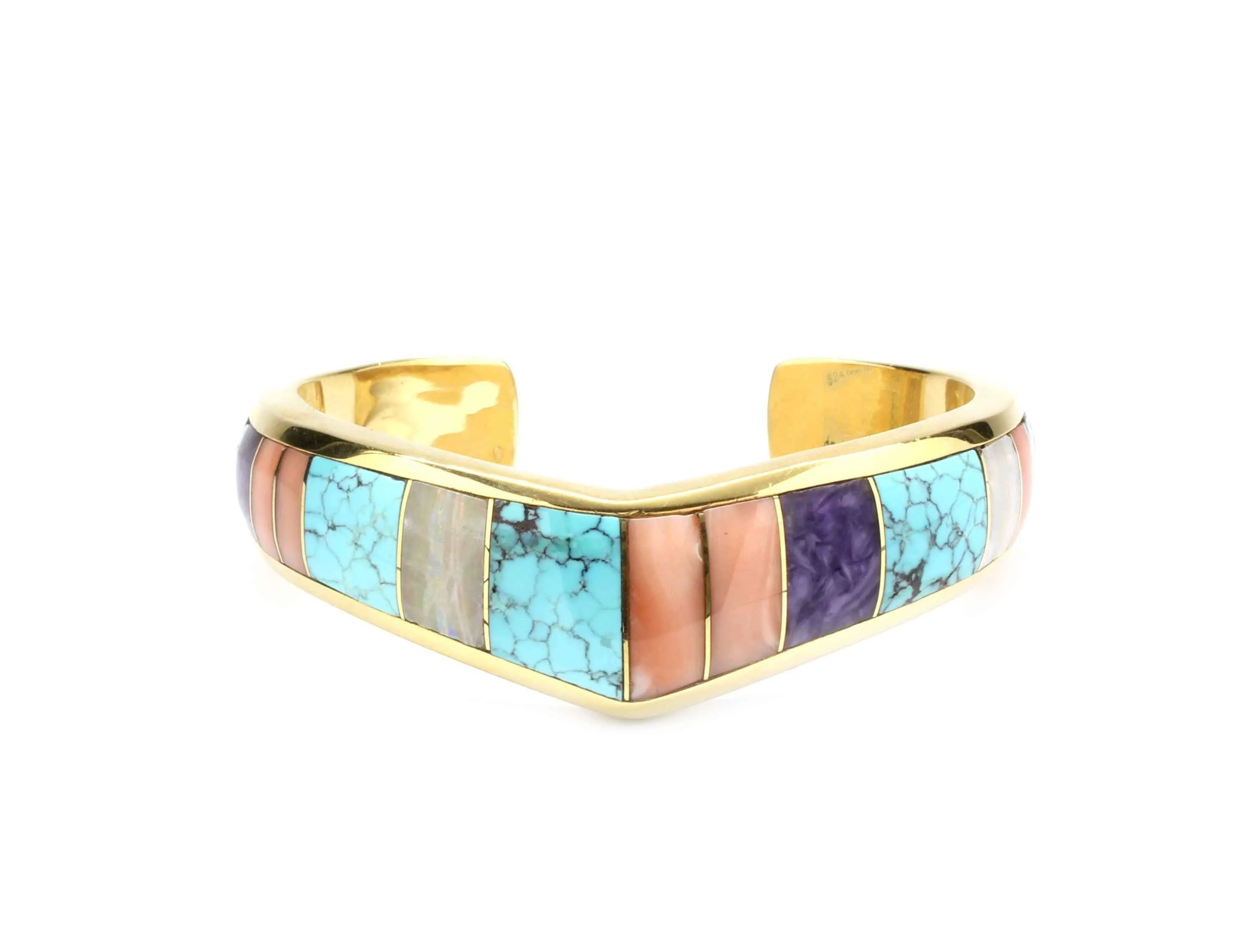 Single “V” Top Inlay Bracelet