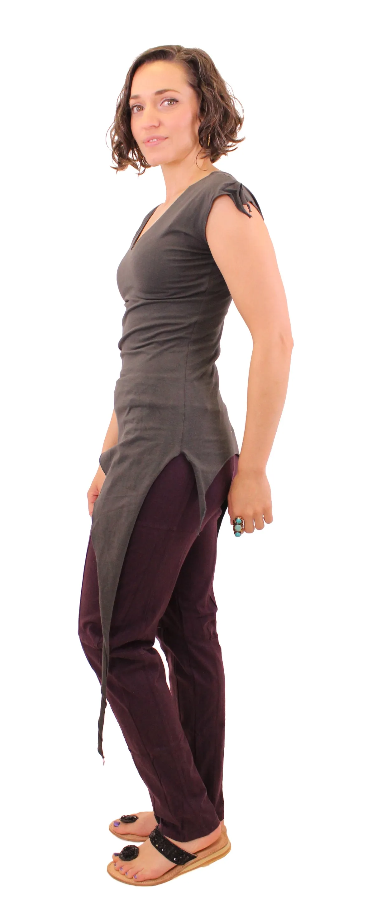 Slit Pixie Top