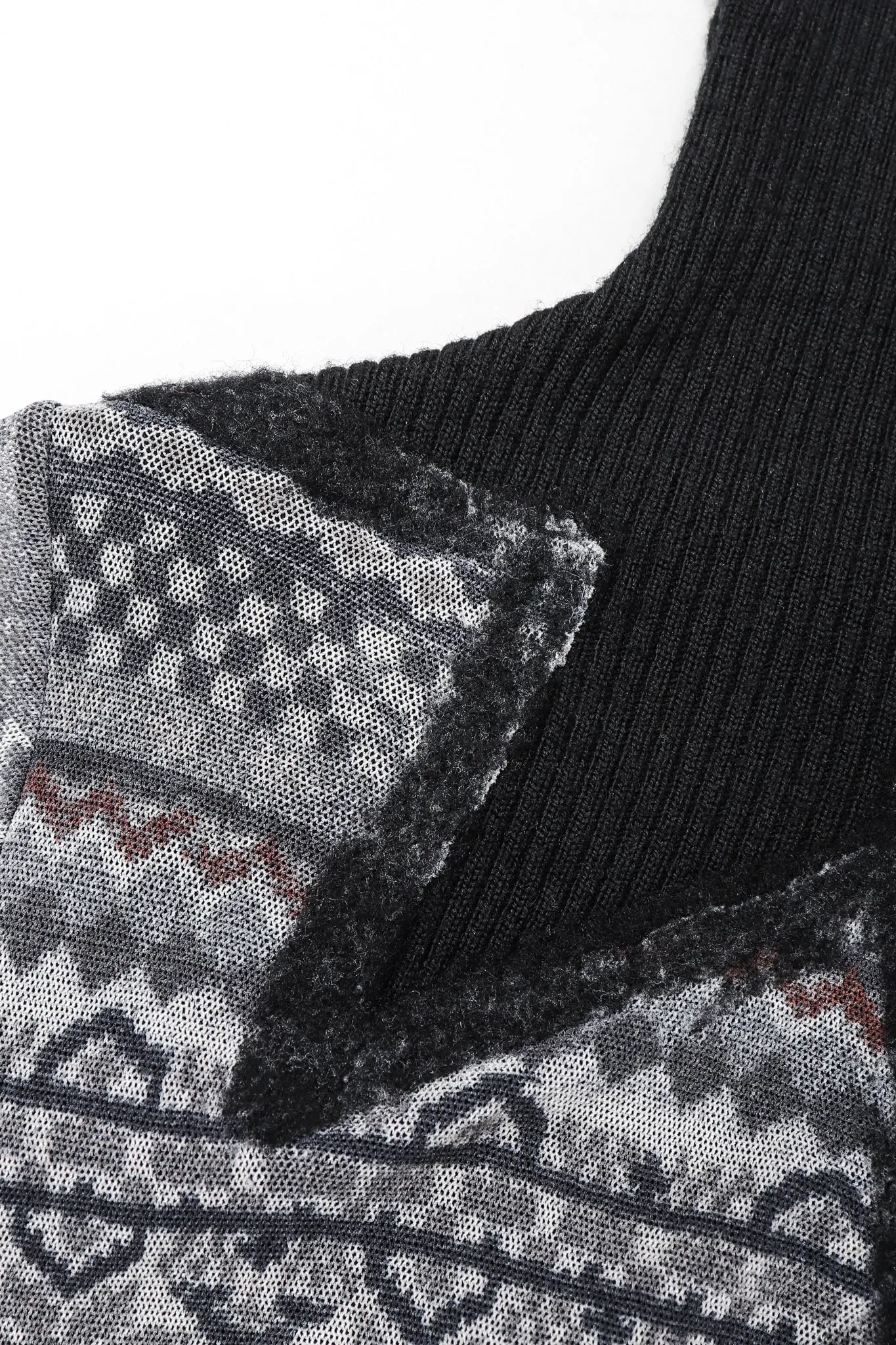 Soleil Fair Isle Illusion Mesh Top