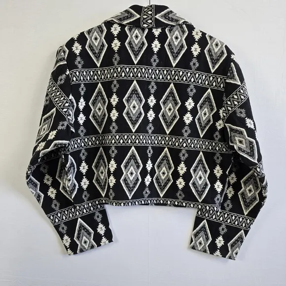Southwest Canyon Aztec Jacket Western Cropped Tapestry Size M Vintage