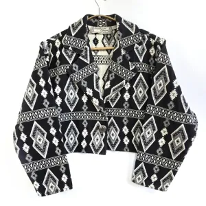 Southwest Canyon Aztec Jacket Western Cropped Tapestry Size M Vintage