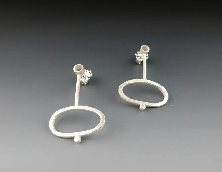 Square Stock Heavy Oval Earrings