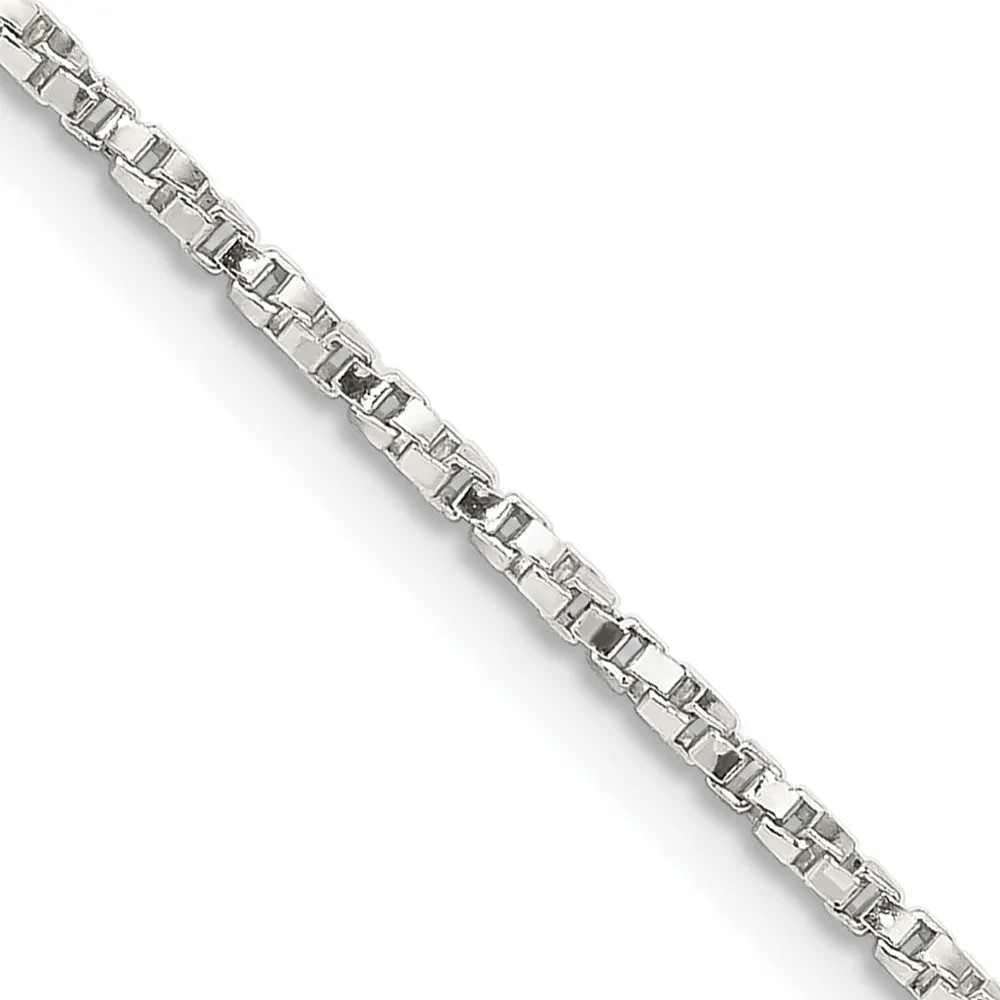 Sterling Silver 1.35mm Twisted Box Chain