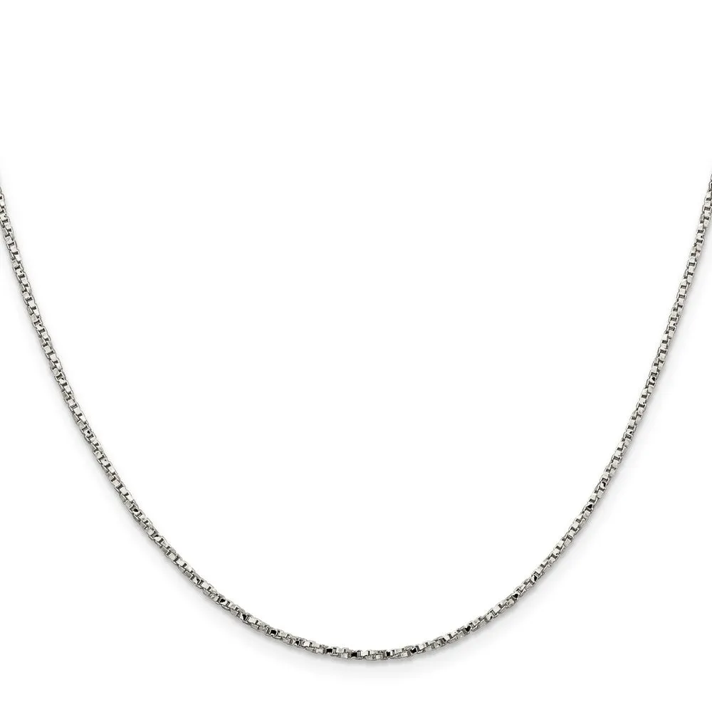 Sterling Silver 1.35mm Twisted Box Chain