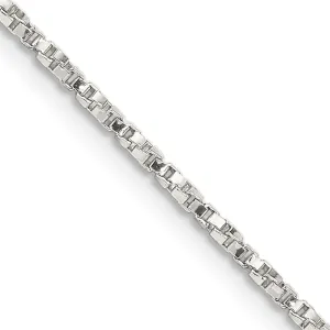 Sterling Silver 1.35mm Twisted Box Chain