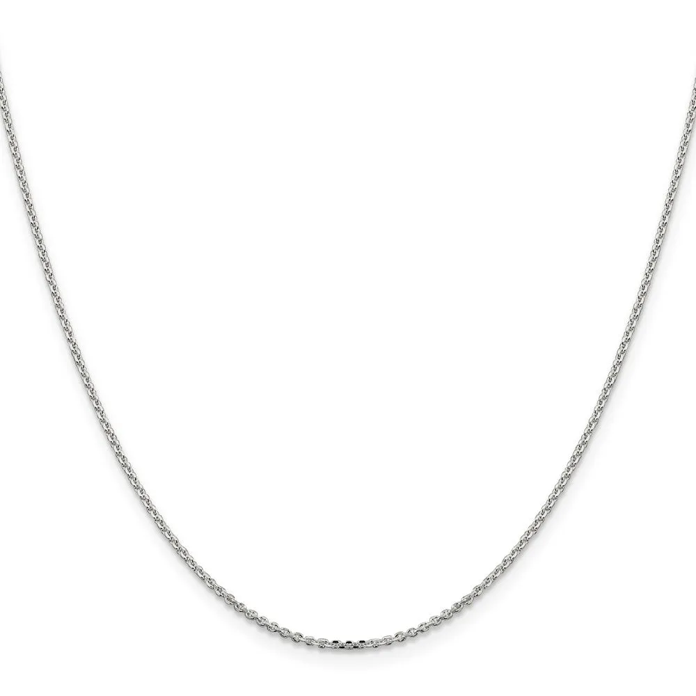 Sterling Silver 1.4mm Diamond-cut Forzantina Cable Chain