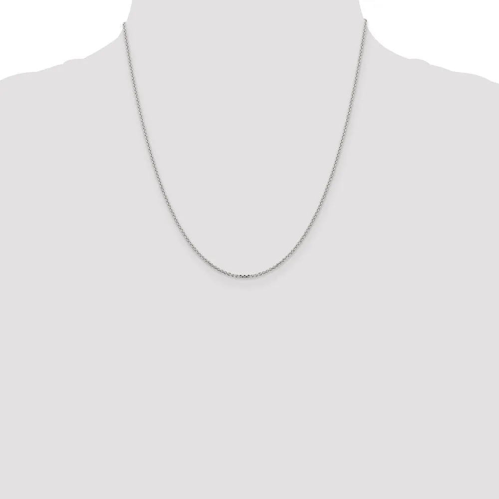 Sterling Silver 1.4mm Diamond-cut Forzantina Cable Chain