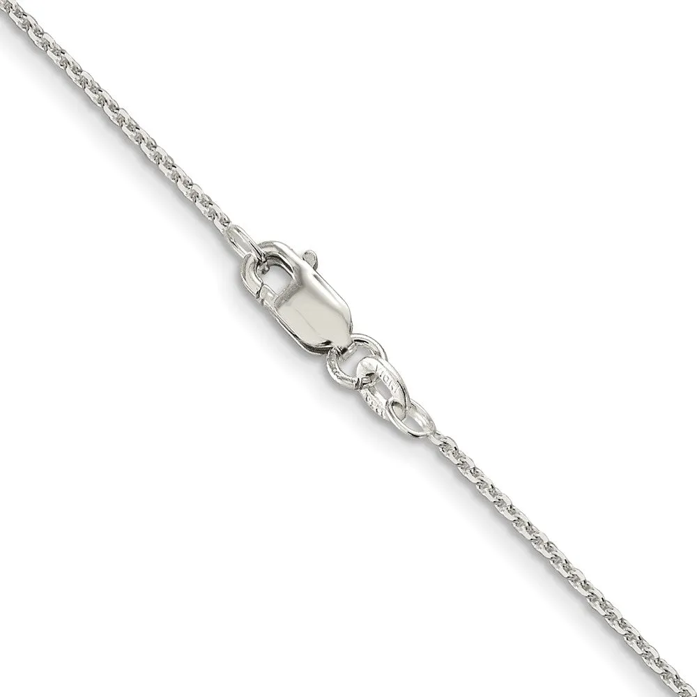 Sterling Silver 1.4mm Diamond-cut Forzantina Cable Chain