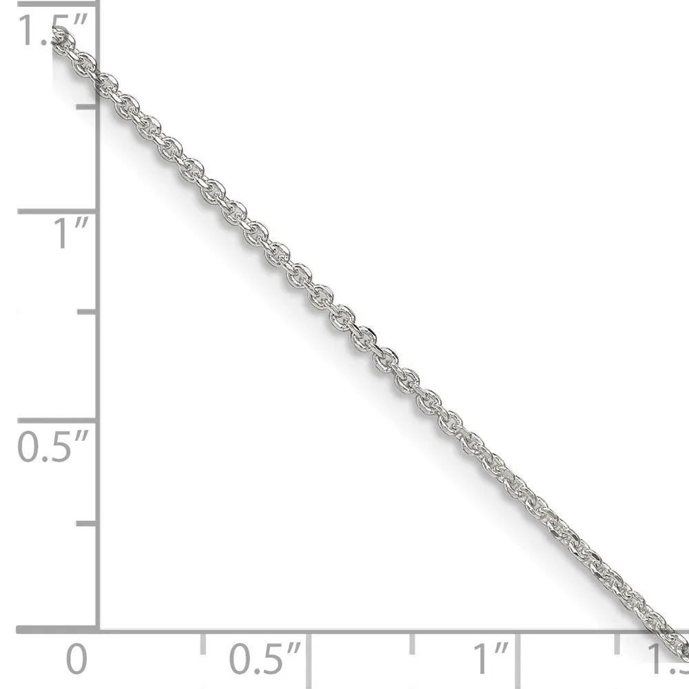 Sterling Silver 1.4mm Diamond-cut Forzantina Cable Chain