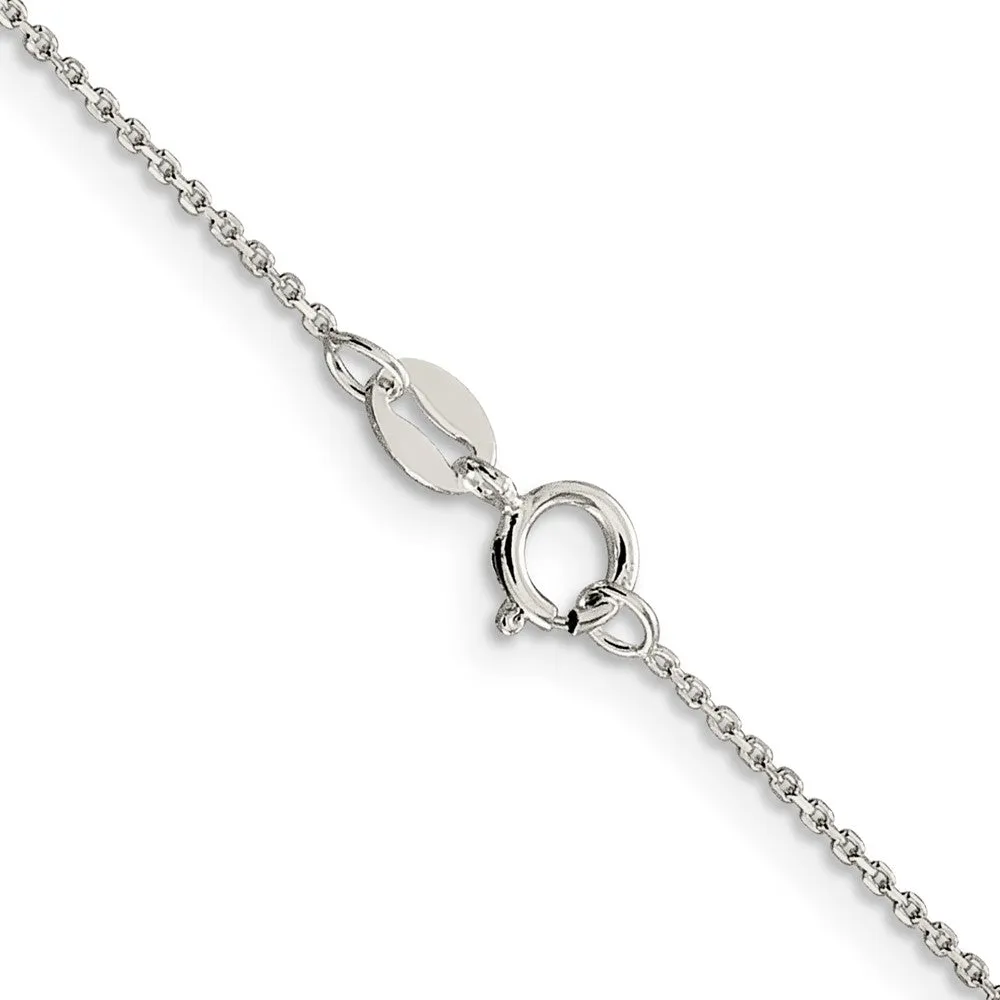 Sterling Silver 1mm 8 Sided Dimond-cut Cable Chain