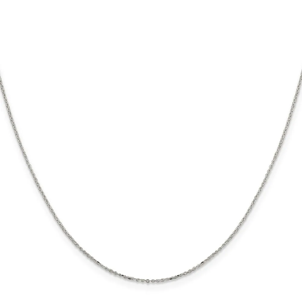 Sterling Silver 1mm 8 Sided Dimond-cut Cable Chain