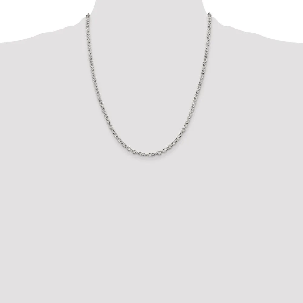 Sterling Silver 3.75mm Oval Cable Chain