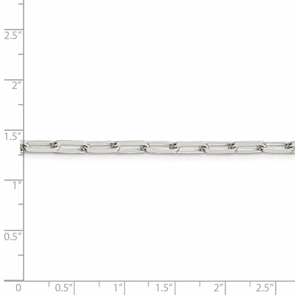 Sterling Silver 4.25mm Elongated Open Link Chain