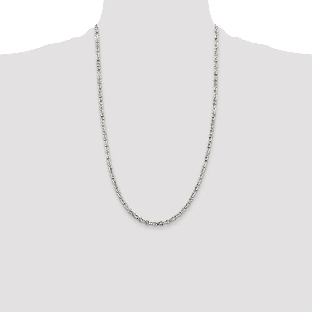 Sterling Silver 4.5mm Cable Chain