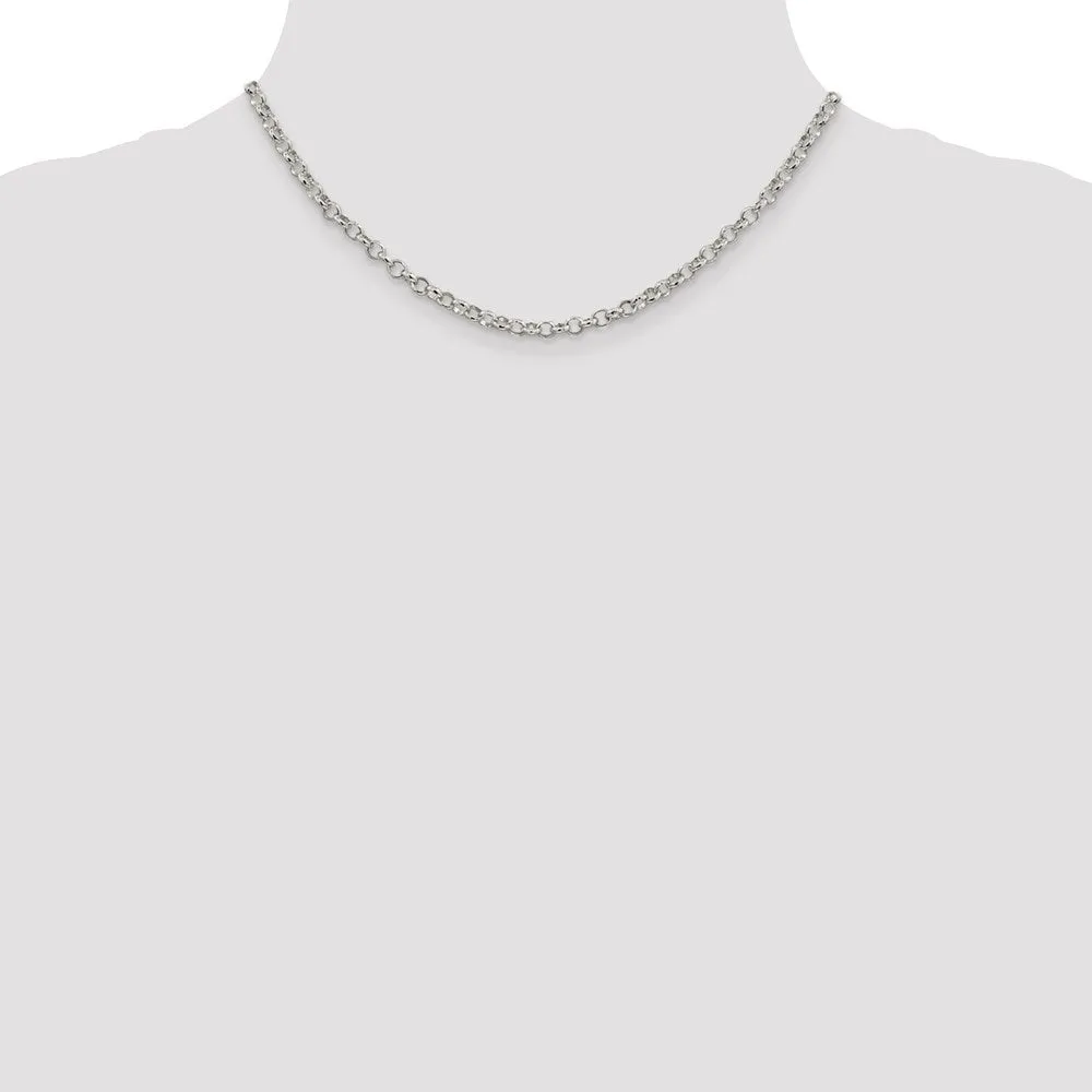 Sterling Silver 4mm Rolo Chain