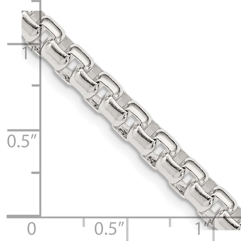 Sterling Silver 5.2mm Round Box Chain