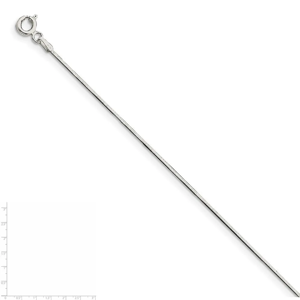 Sterling Silver .7mm Square Snake Chain