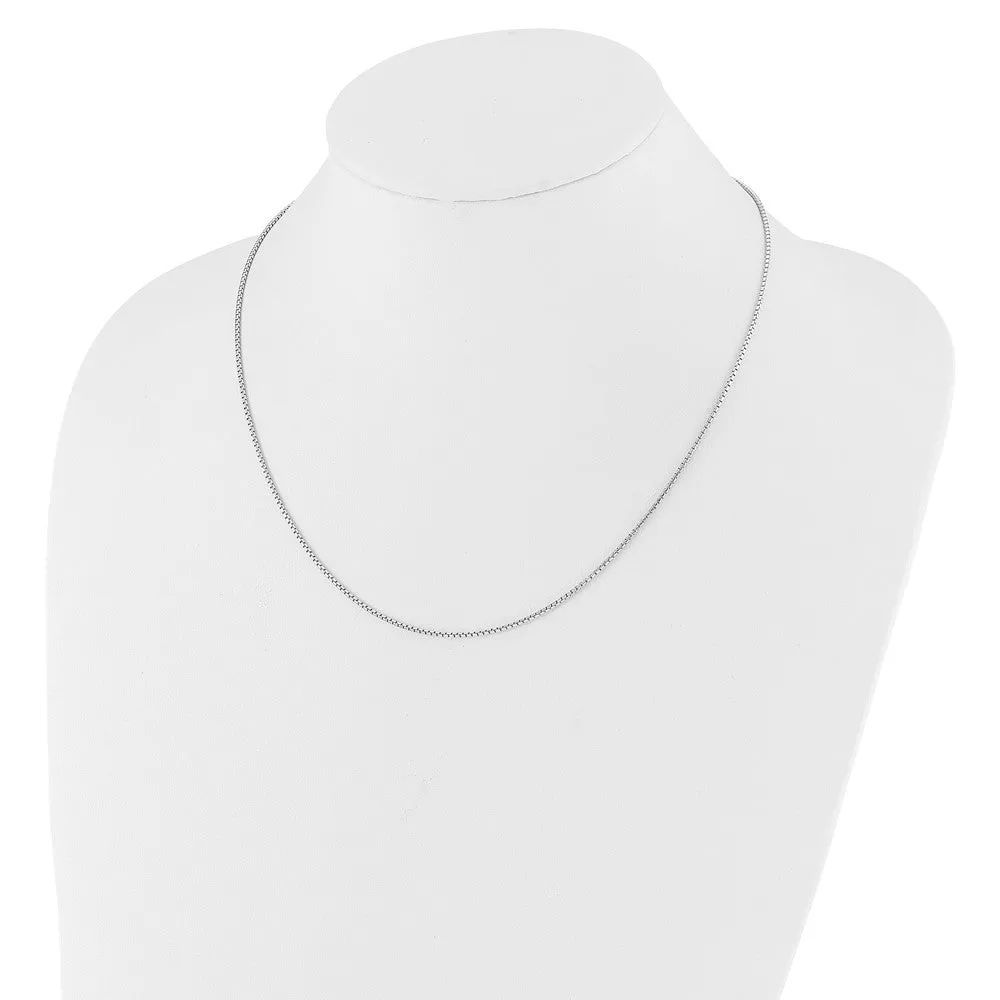 Sterling Silver Adjustable 1.25mm Round Box Chain