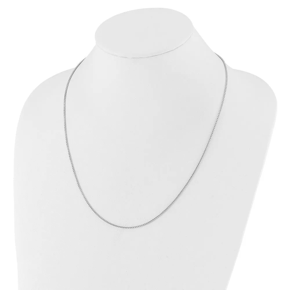 Sterling Silver Adjustable 1.25mm Round Box Chain
