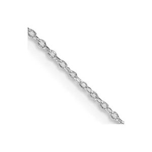 Sterling Silver Rhodium-plated 1.1mm Forzantina Cable Chain