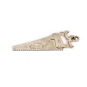 Sterling Silver Woodworkers Antique Saw Charm