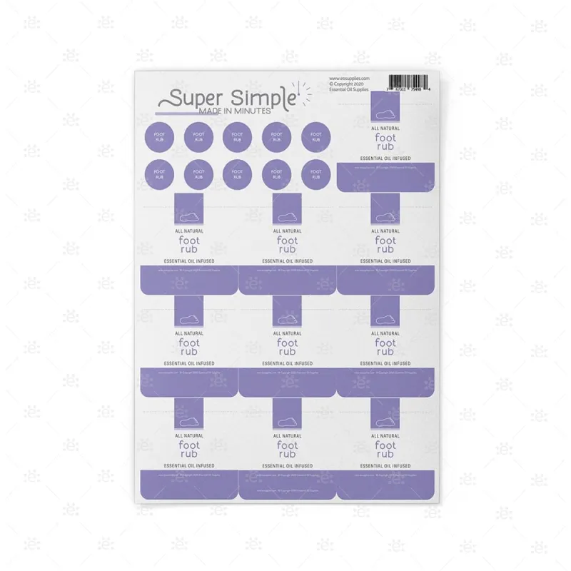 Super Simple : Made in Minutes - Foot Rub Labels
