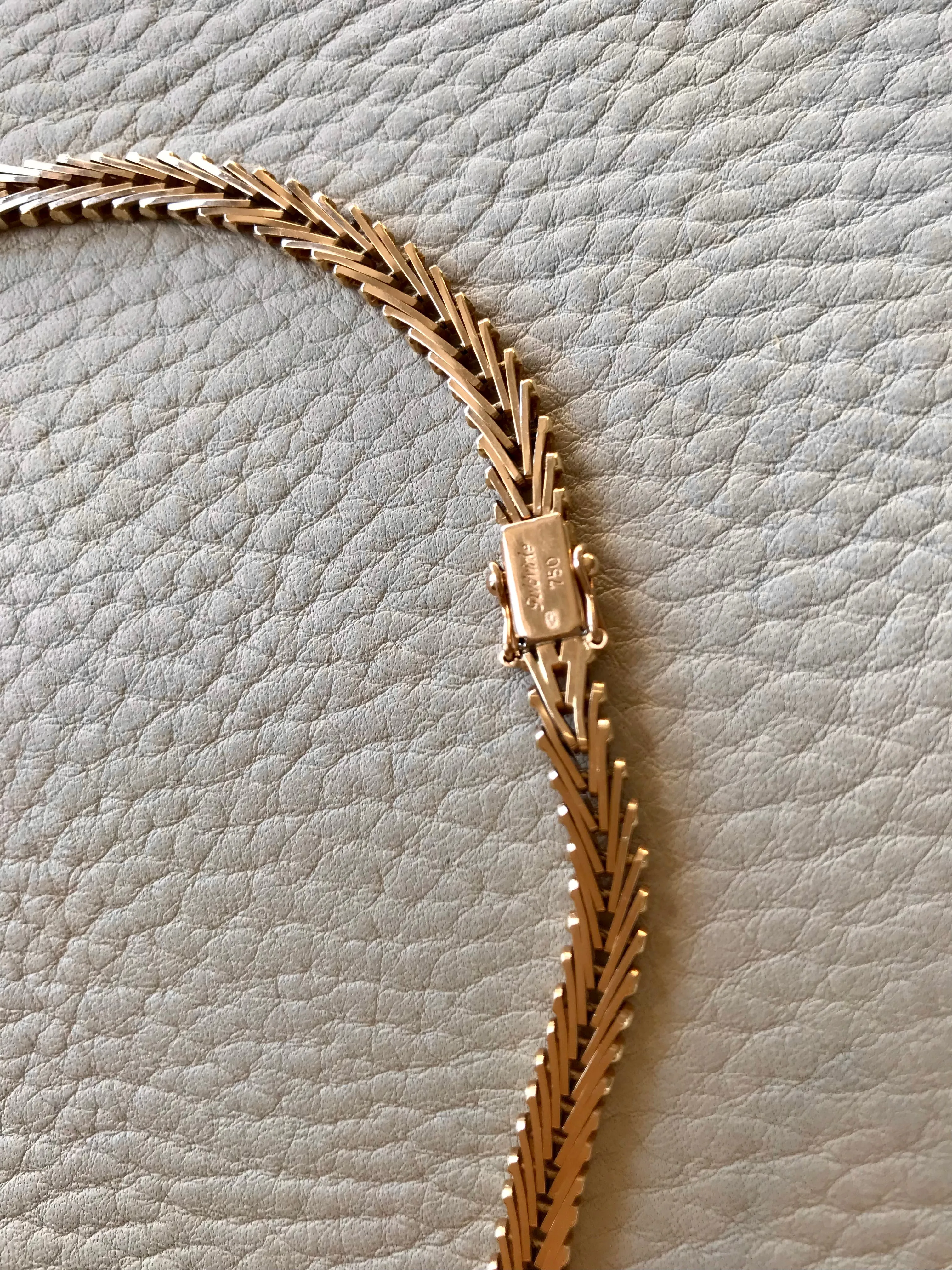 Superb Rare 18k gold Geneva link necklace - Denmark