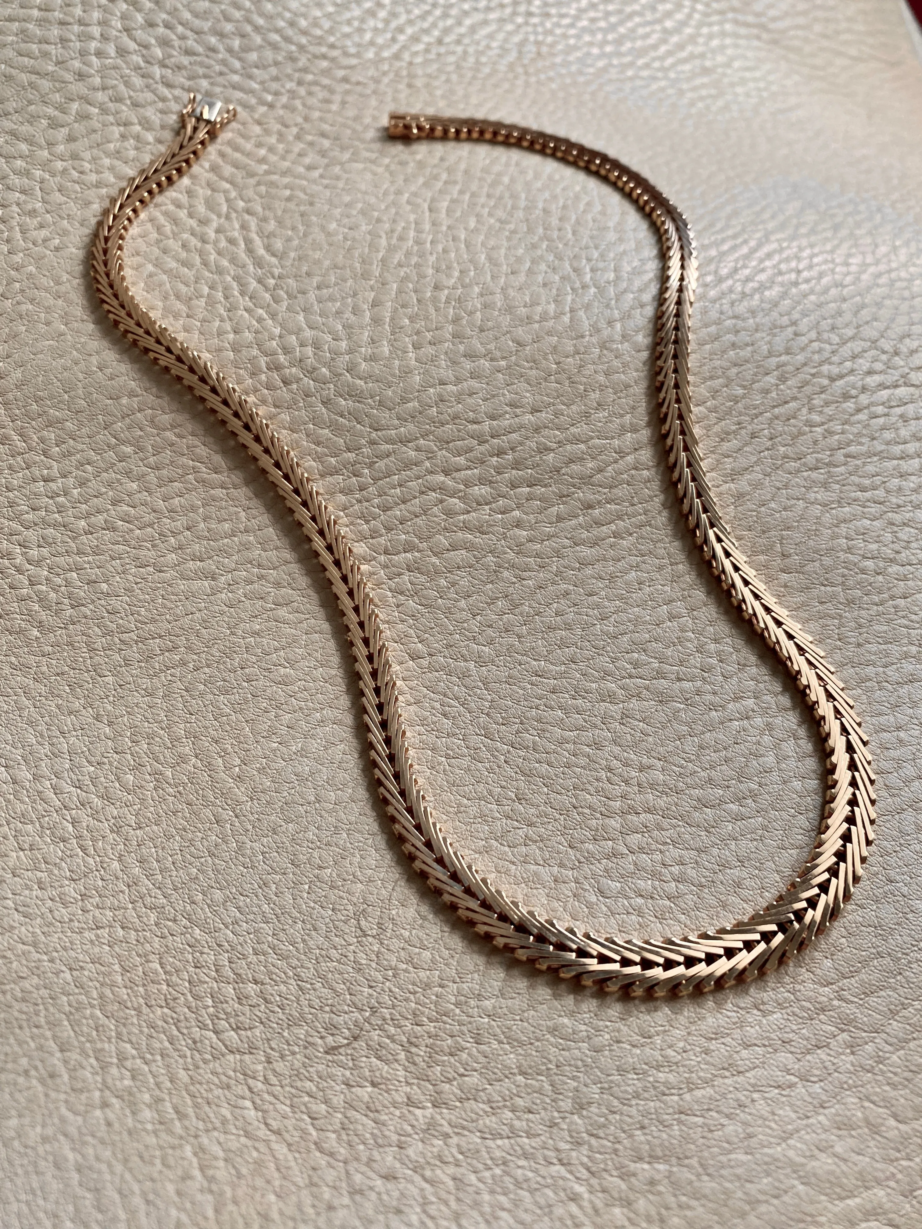 Superb Rare 18k gold Geneva link necklace - Denmark