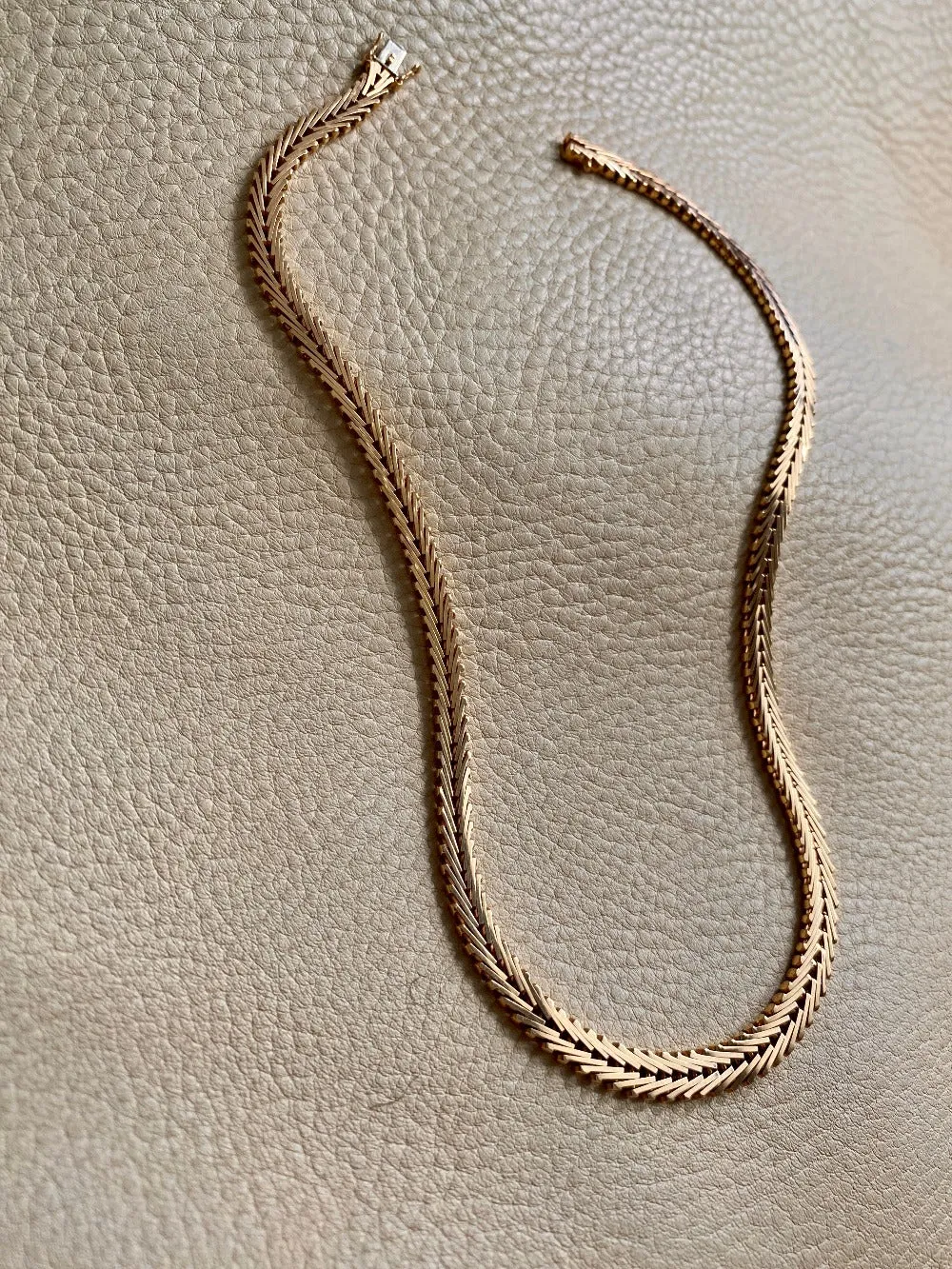 Superb Rare 18k gold Geneva link necklace - Denmark