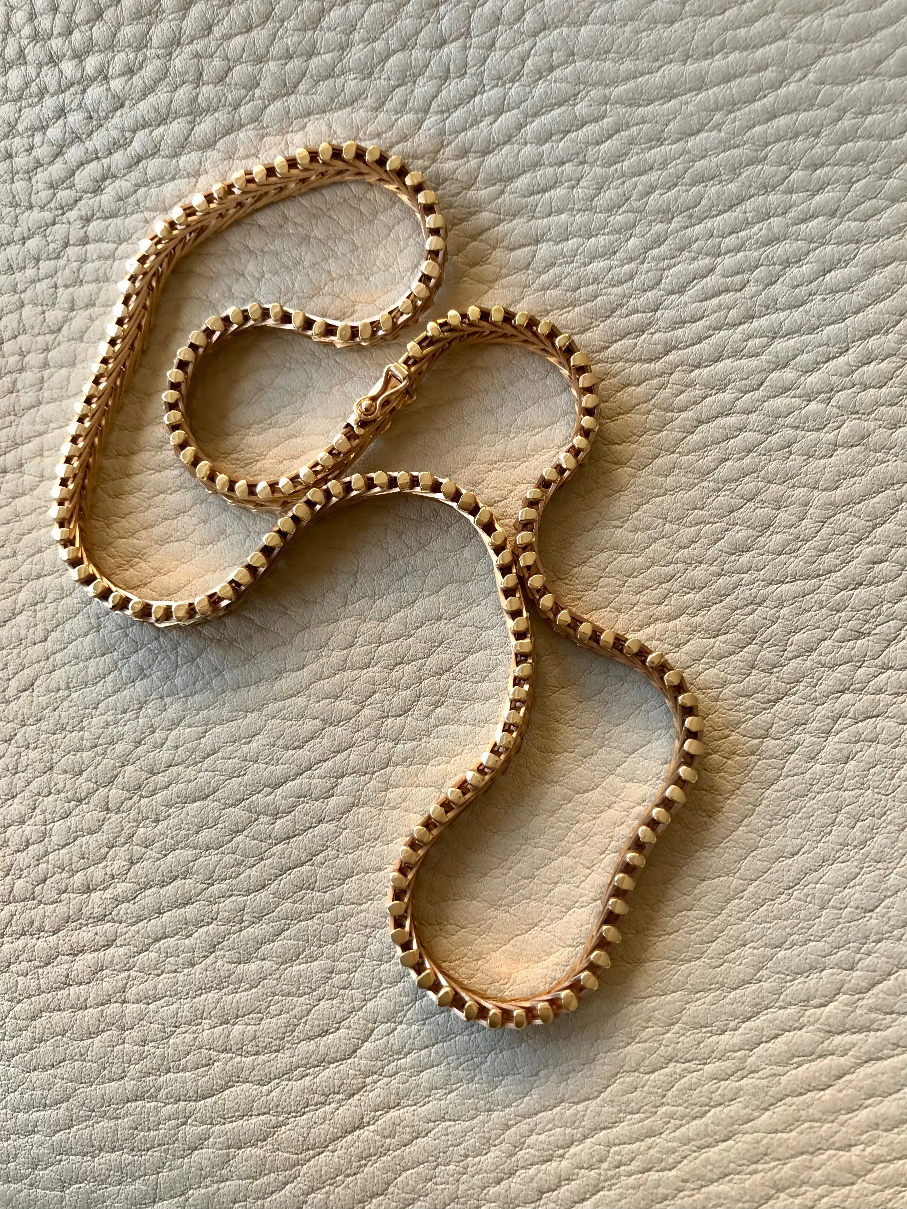 Superb Rare 18k gold Geneva link necklace - Denmark
