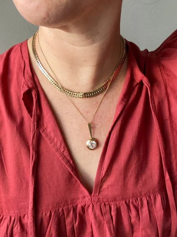 Superb Rare 18k gold Geneva link necklace - Denmark