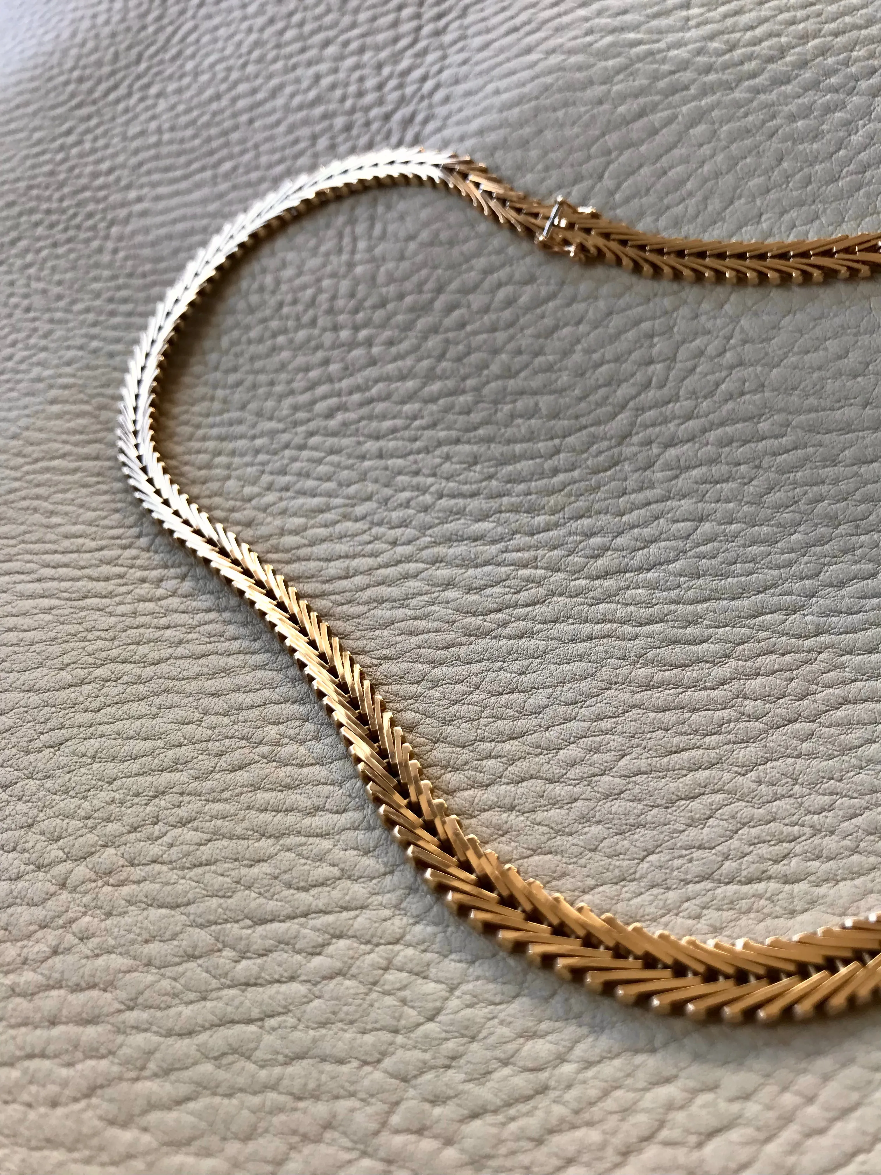 Superb Rare 18k gold Geneva link necklace - Denmark