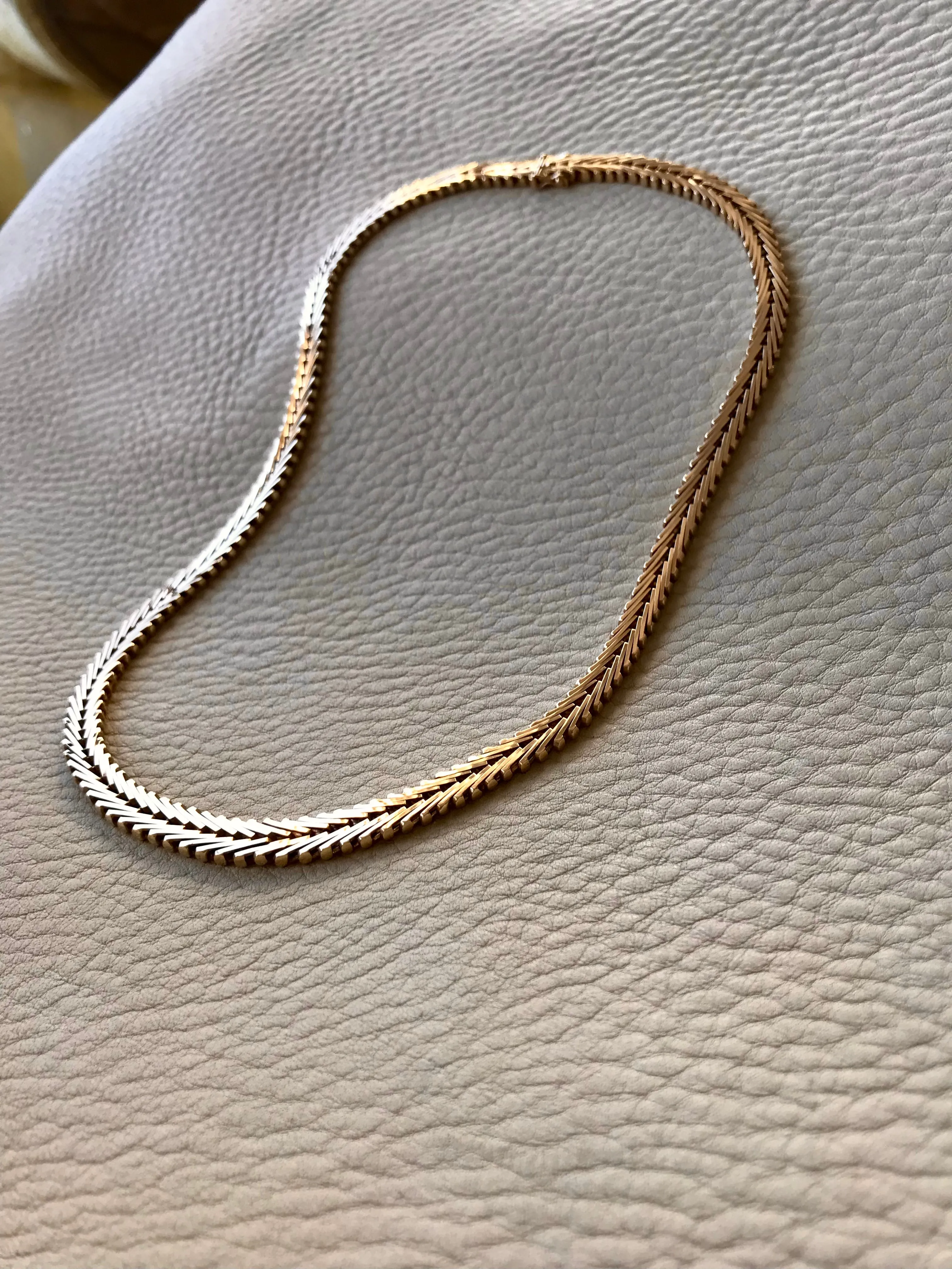 Superb Rare 18k gold Geneva link necklace - Denmark