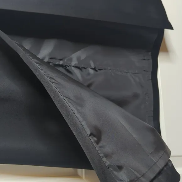 Talbots Petites Vintage Black Fully Lined Maxi Skirt Front Slit M