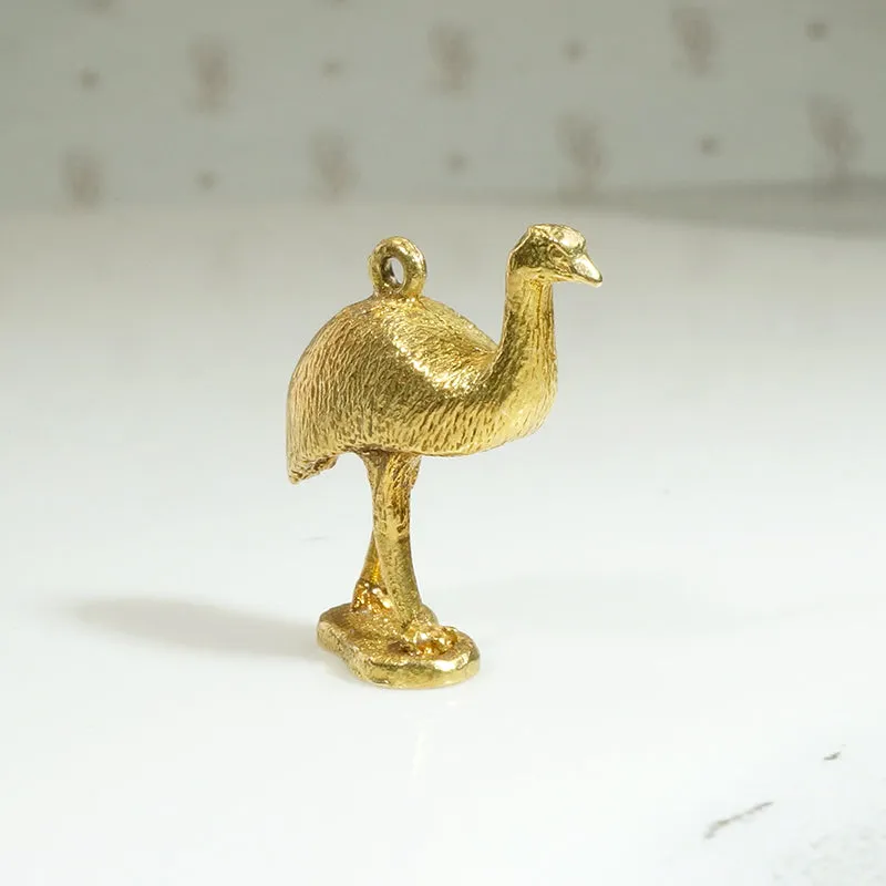 Teeny Emu Charm in Luxe 18k Gold