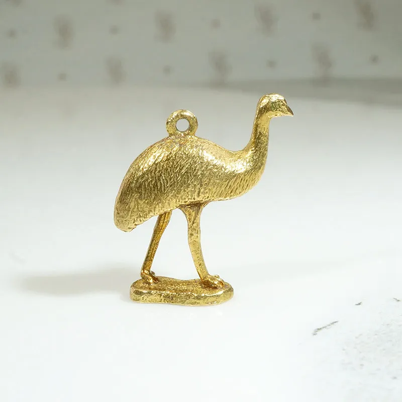 Teeny Emu Charm in Luxe 18k Gold