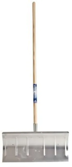 The AMES Companies, Inc. Arctic Blast Aluminum Snow Pushers/Shovels, 12 X 24 Blade, Wood Straight Handle, 1641900