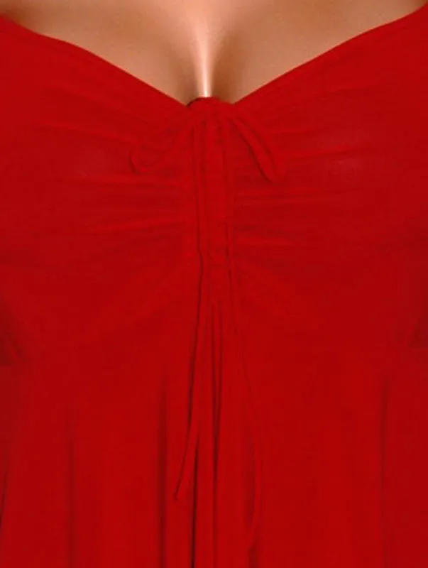 The Fun Red V-Neck Top
