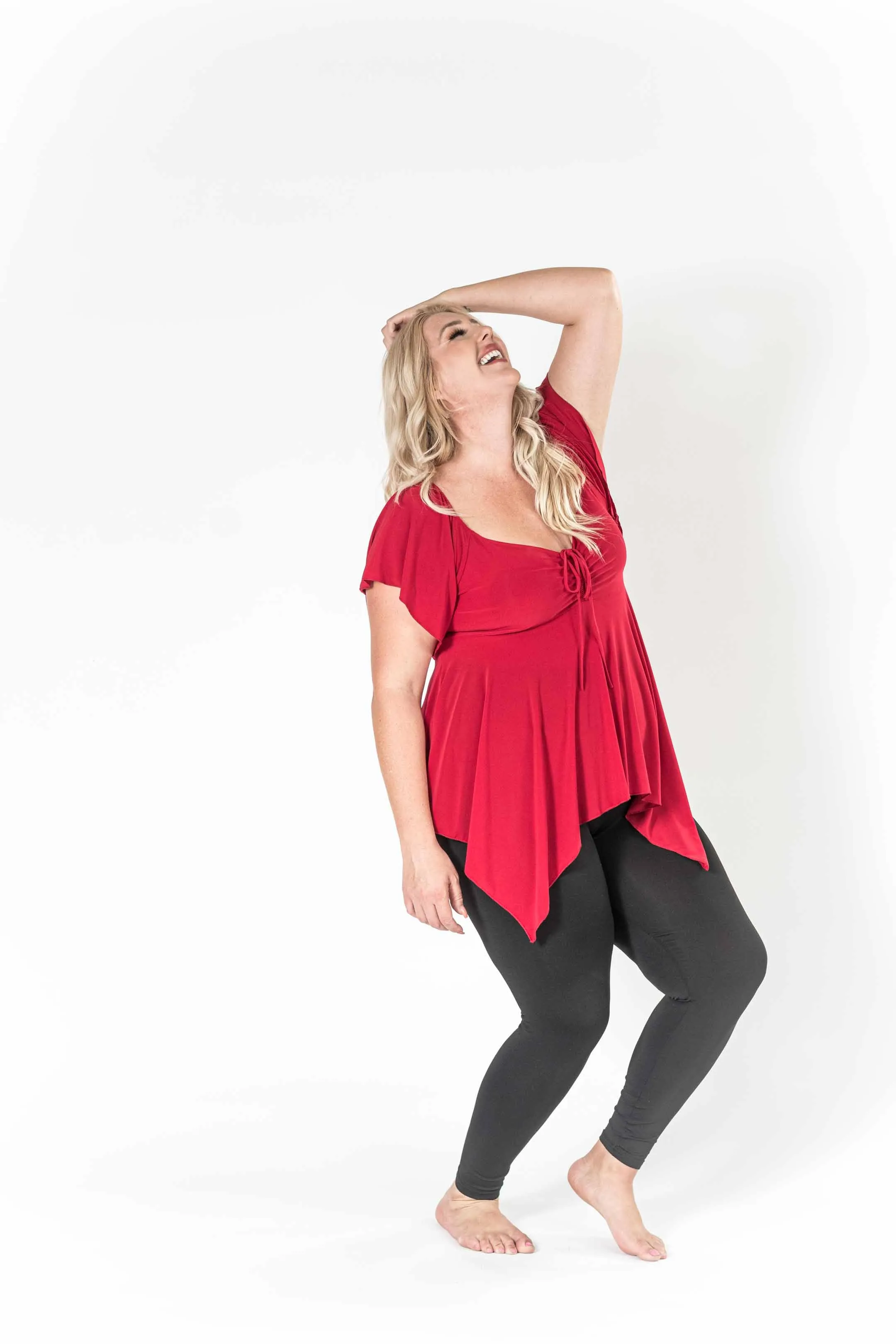 The Fun Red V-Neck Top