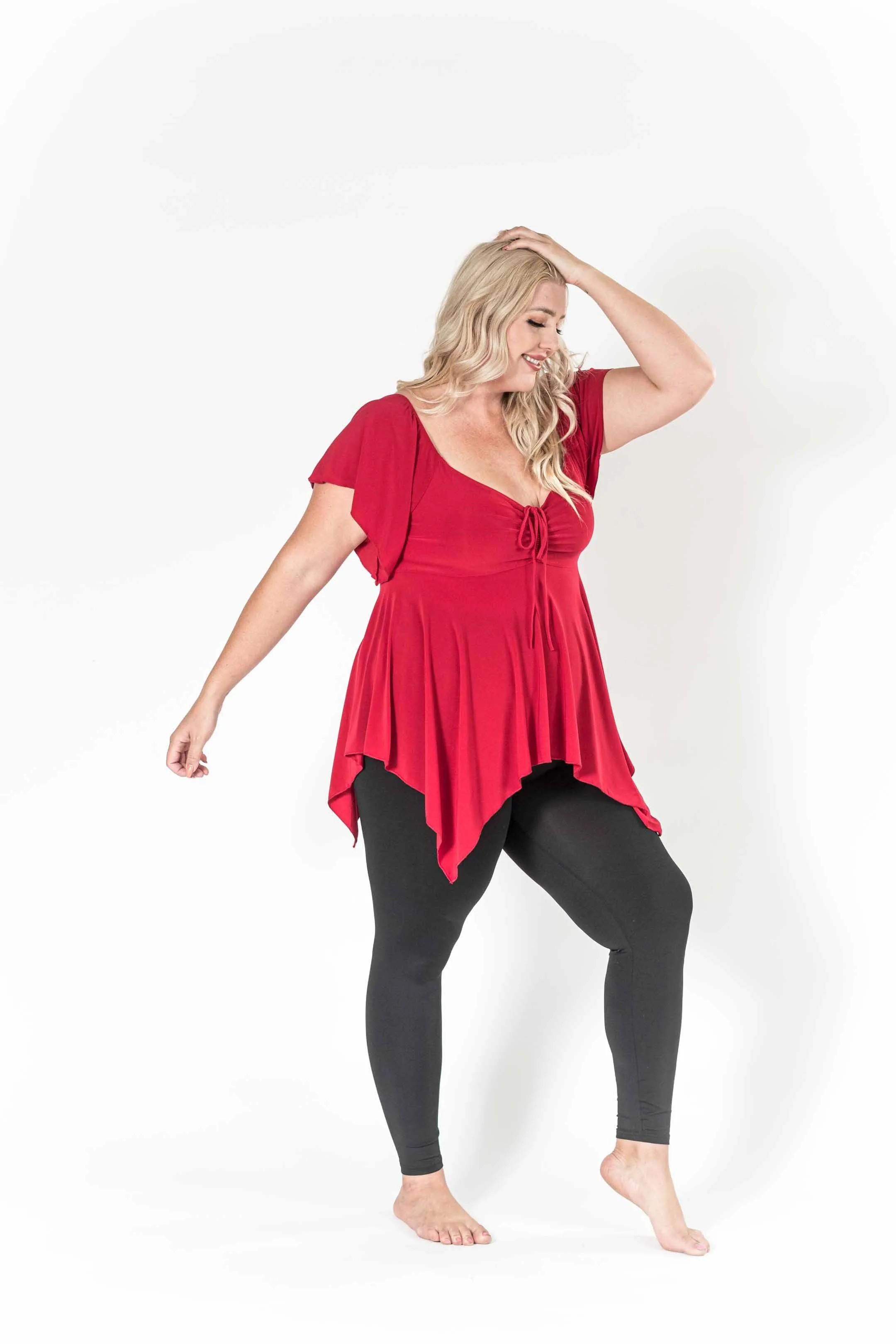 The Fun Red V-Neck Top