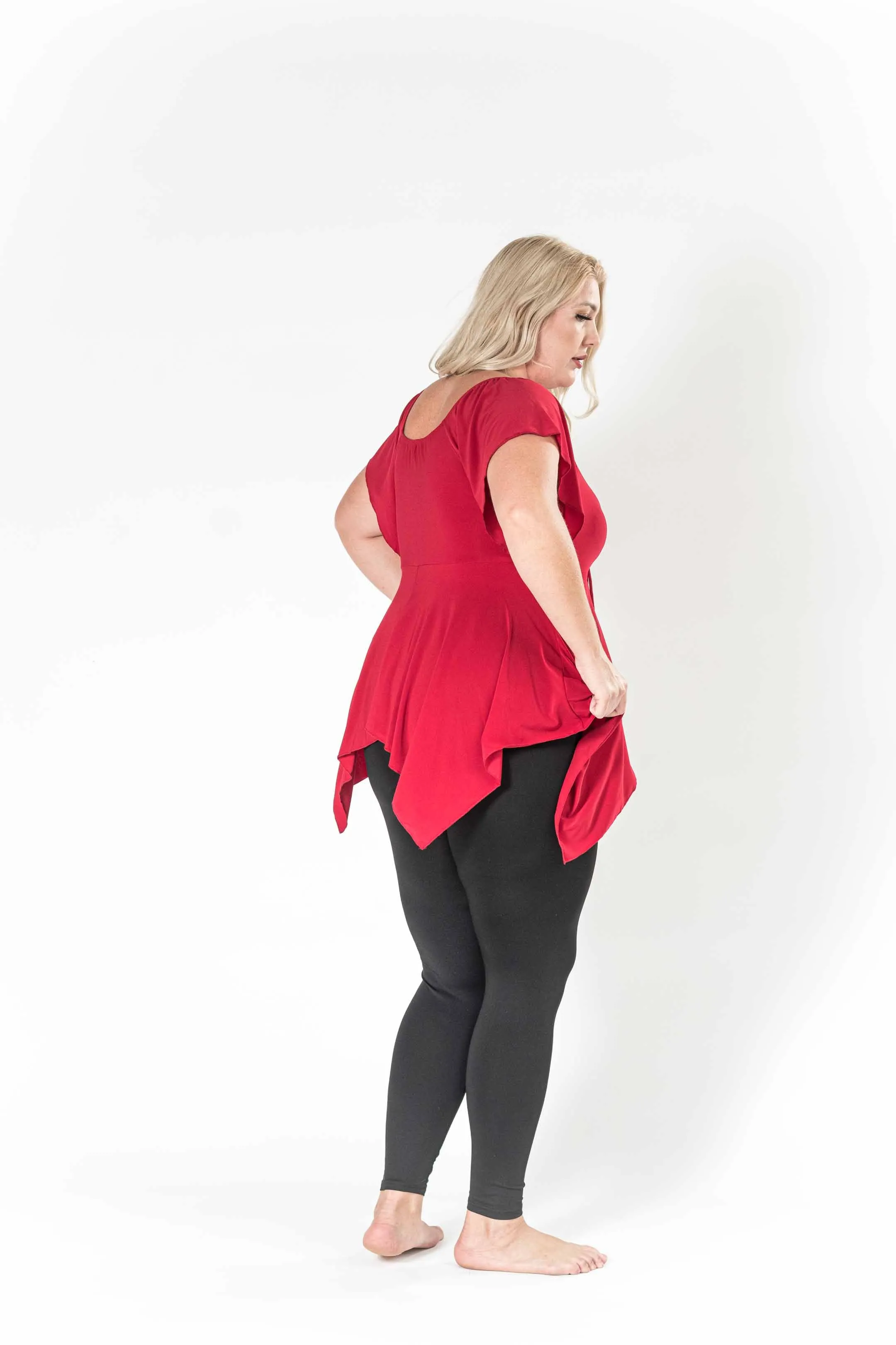 The Fun Red V-Neck Top