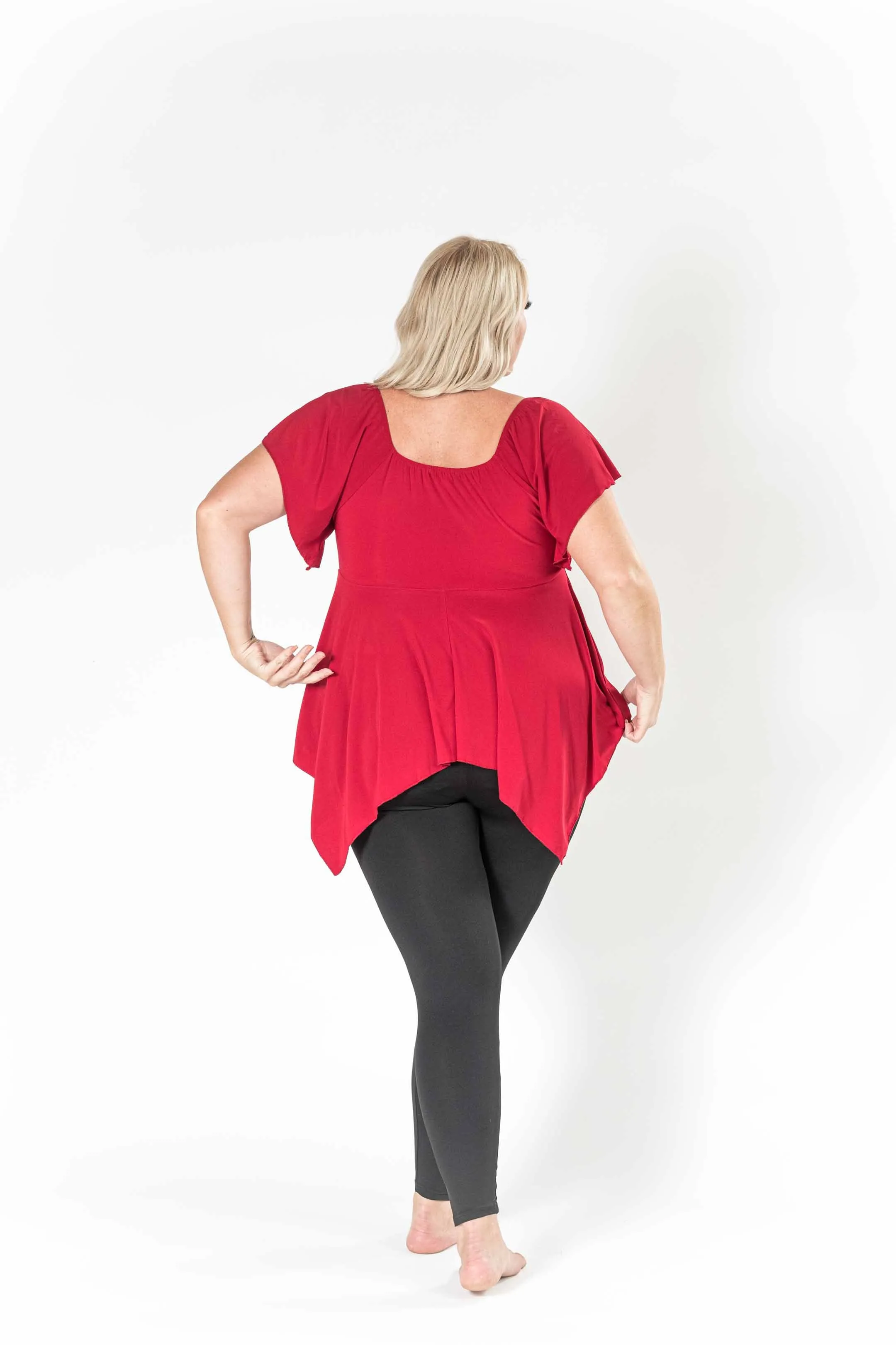 The Fun Red V-Neck Top