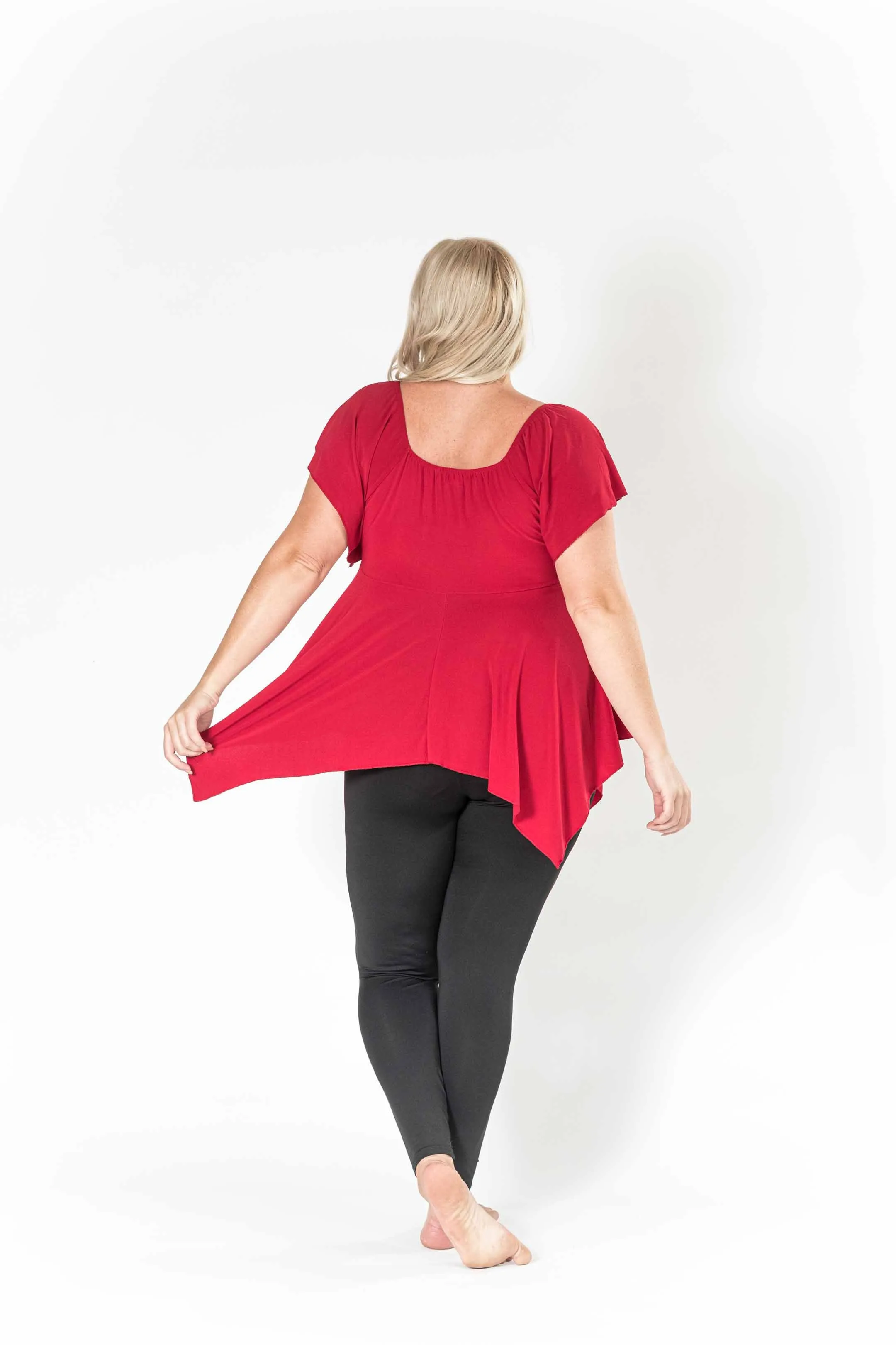 The Fun Red V-Neck Top