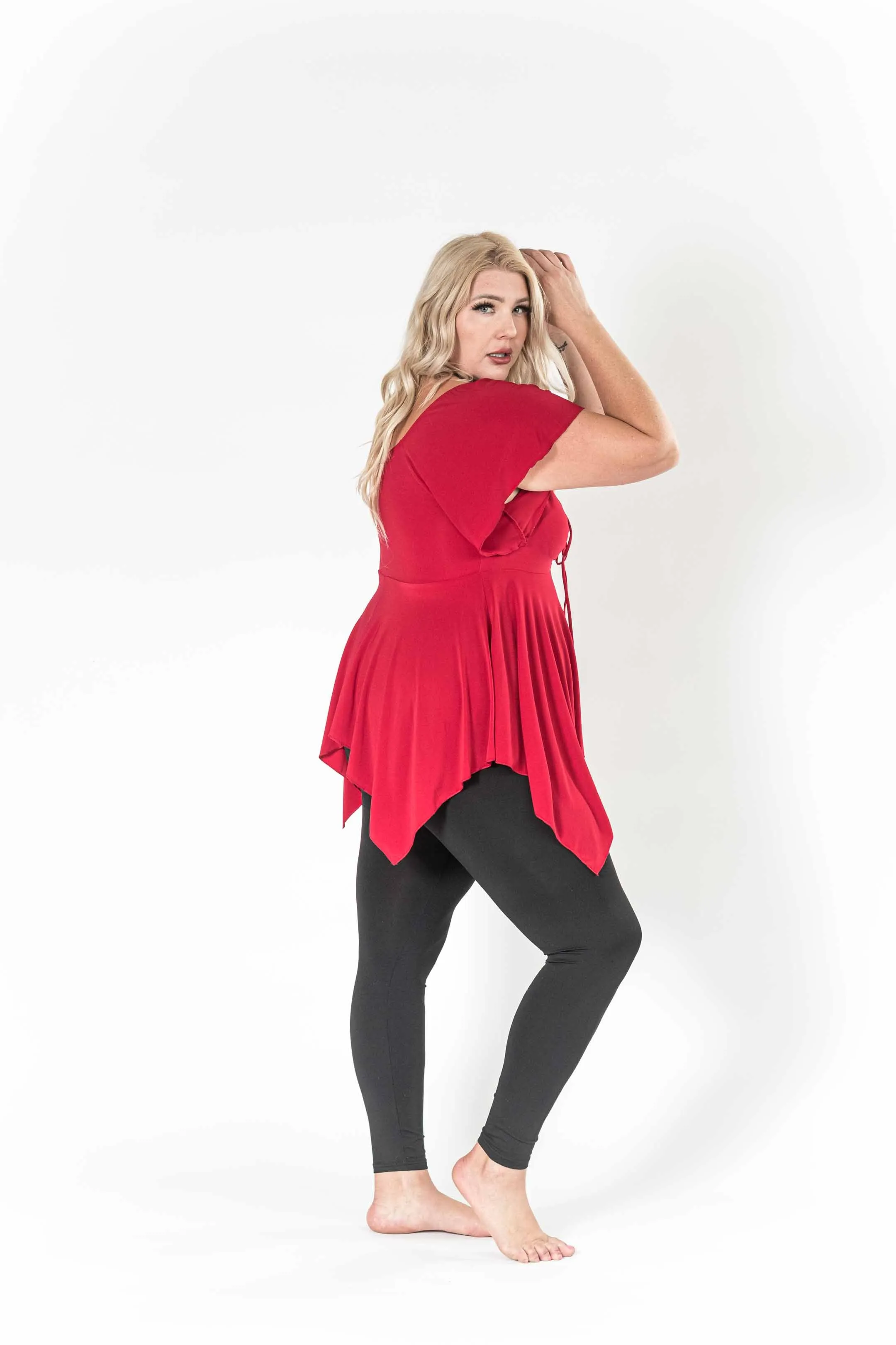 The Fun Red V-Neck Top