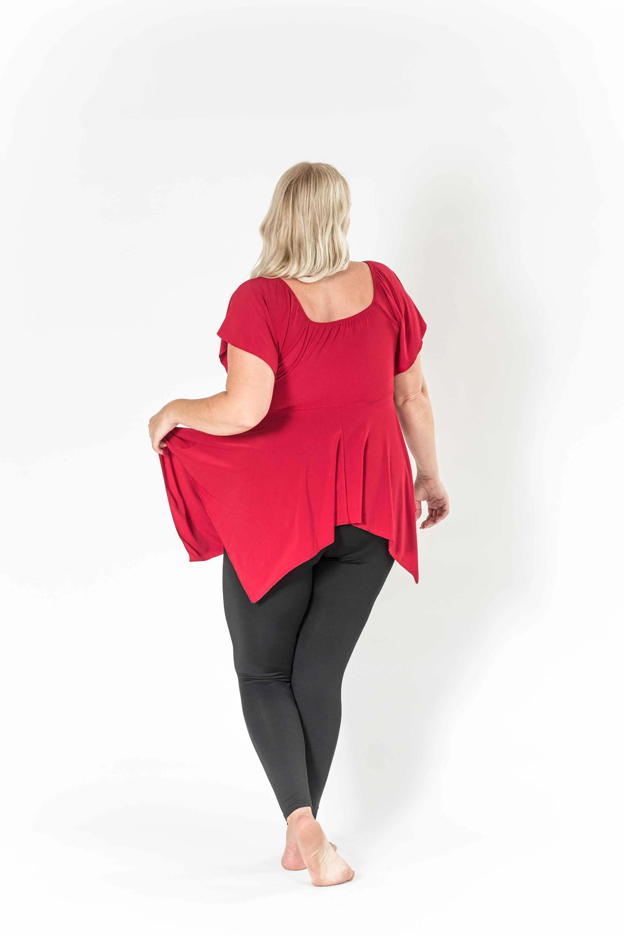 The Fun Red V-Neck Top